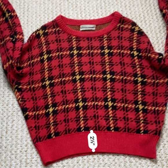 URBAN OUTFITTERS | Women’s Sweater Small Plaid Crew Neck - Picture 7 of 12